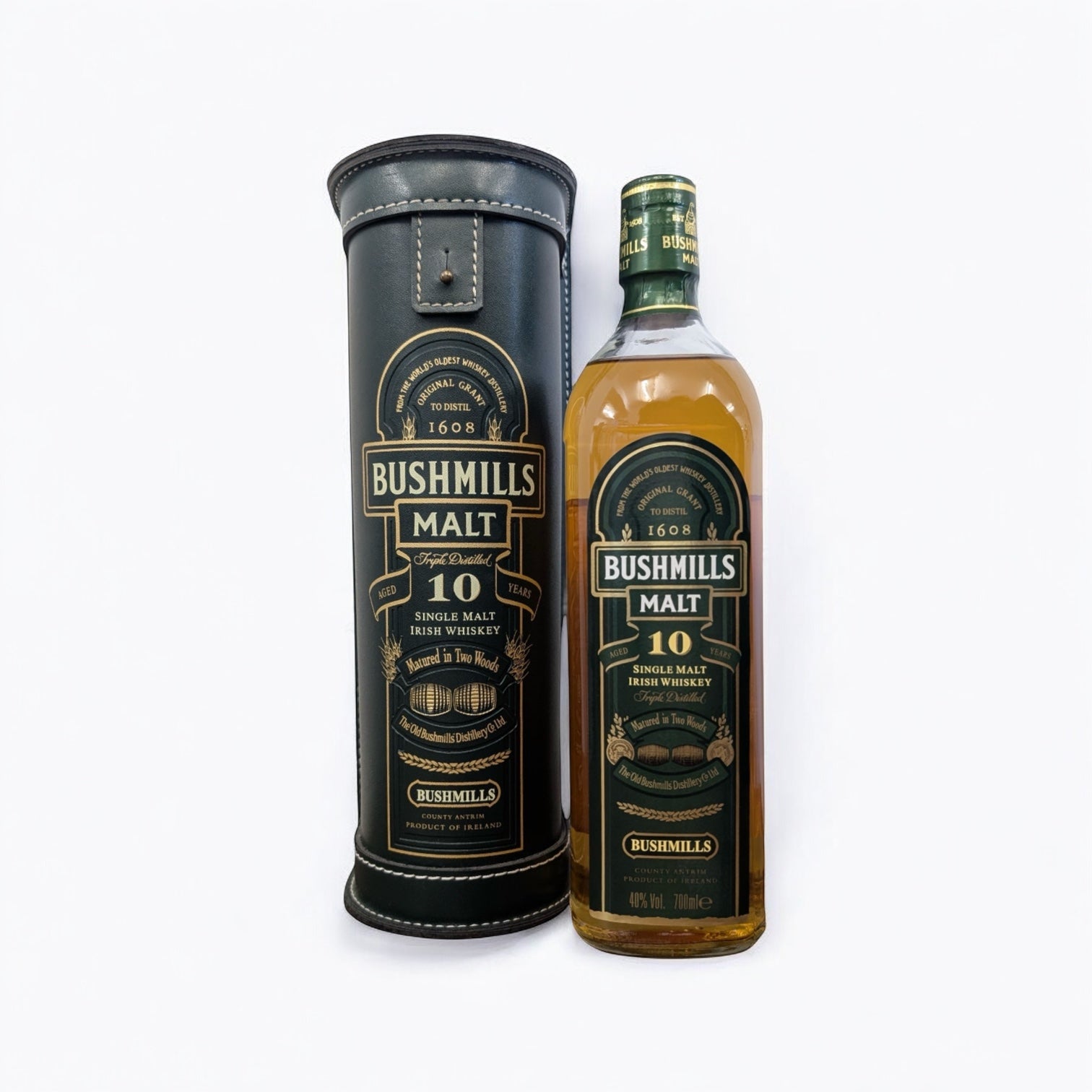 Bushmills 10 Year Old - Leather Gift Tube
