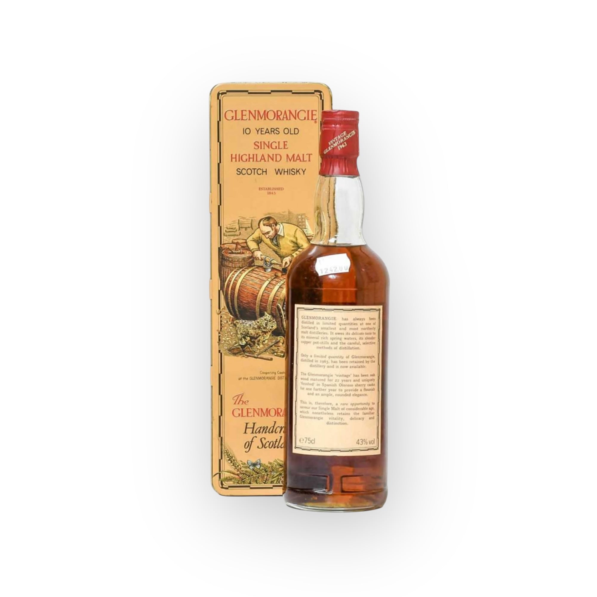 Glenmorangie 1963 'Pure Old' 22 year old Highland Malt Whisky 43% 75cl