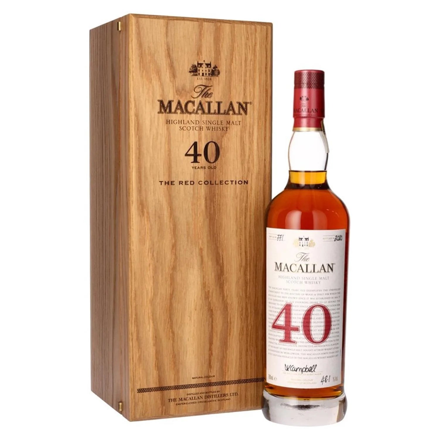 Macallan Red Collection 40 Year Old Whisky – Whiskys.co.uk