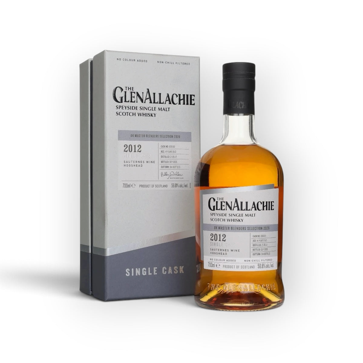 GlenAllachie 14 Year Old 2012 | Cask 805561 Sauternes Hogshead | UK Release | 59.8% | 70cl | 260 Bottles | Speyside