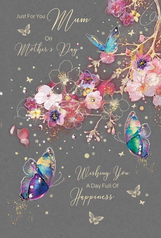 Purple Butterfly Mother's Day Card