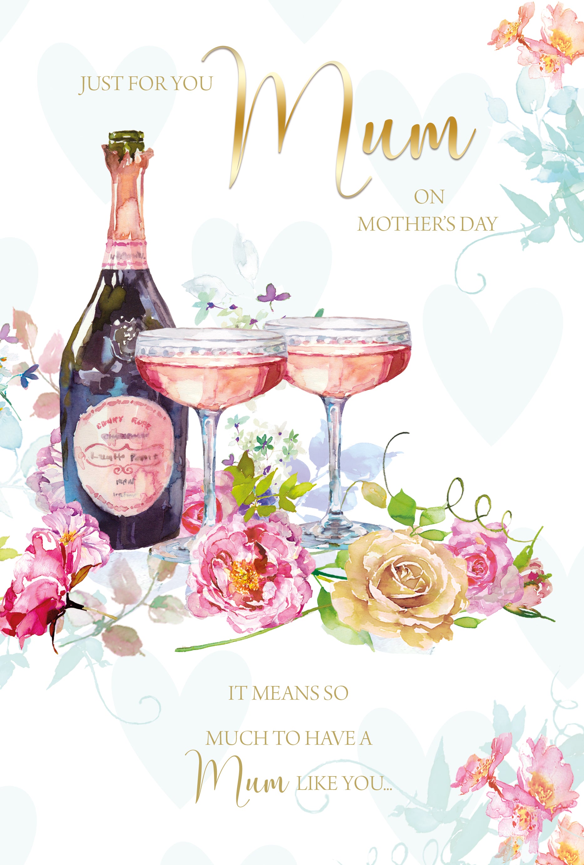Champange Bottle Mother's Day Card
