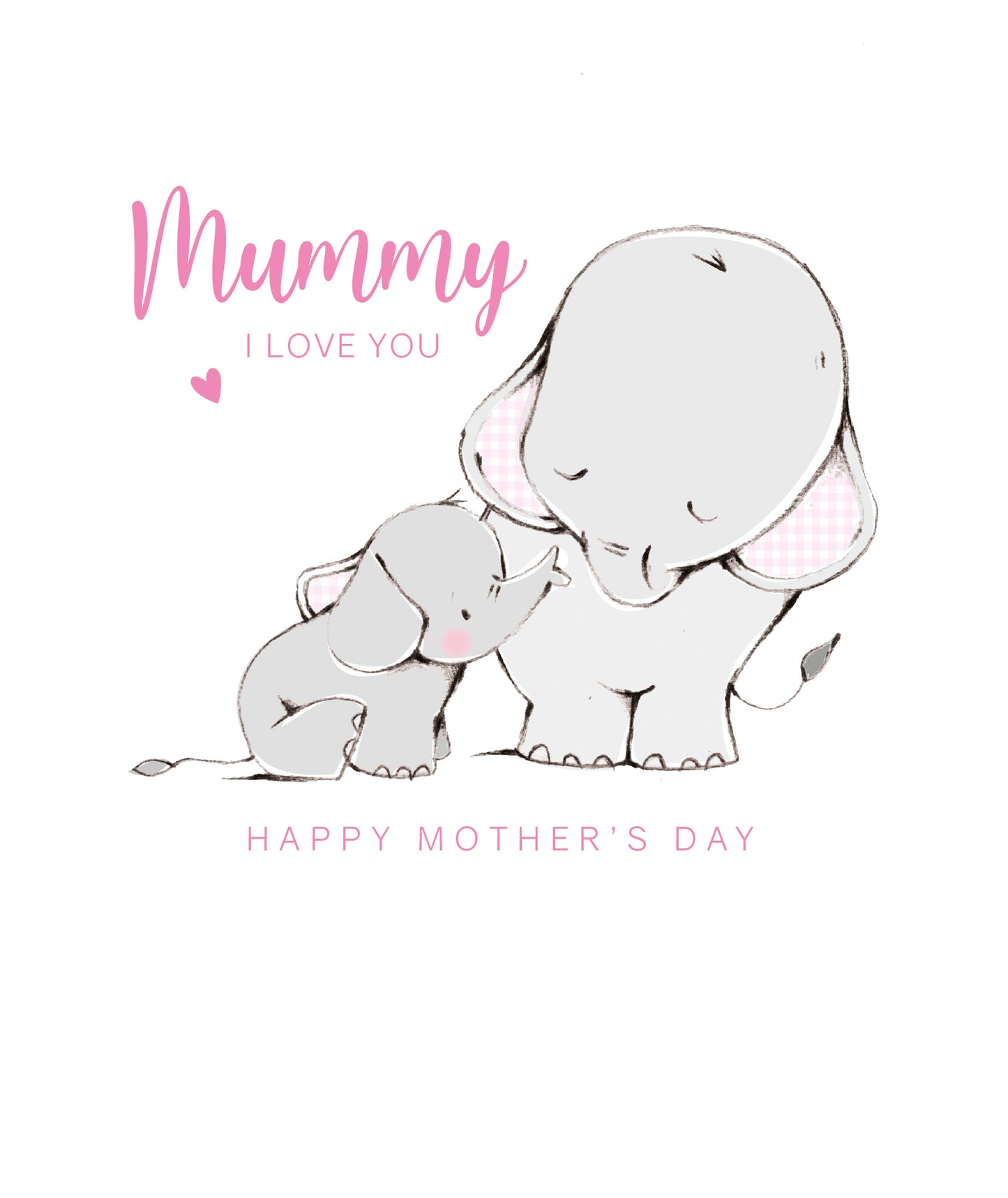 Cute Elephants Mother's Day Card