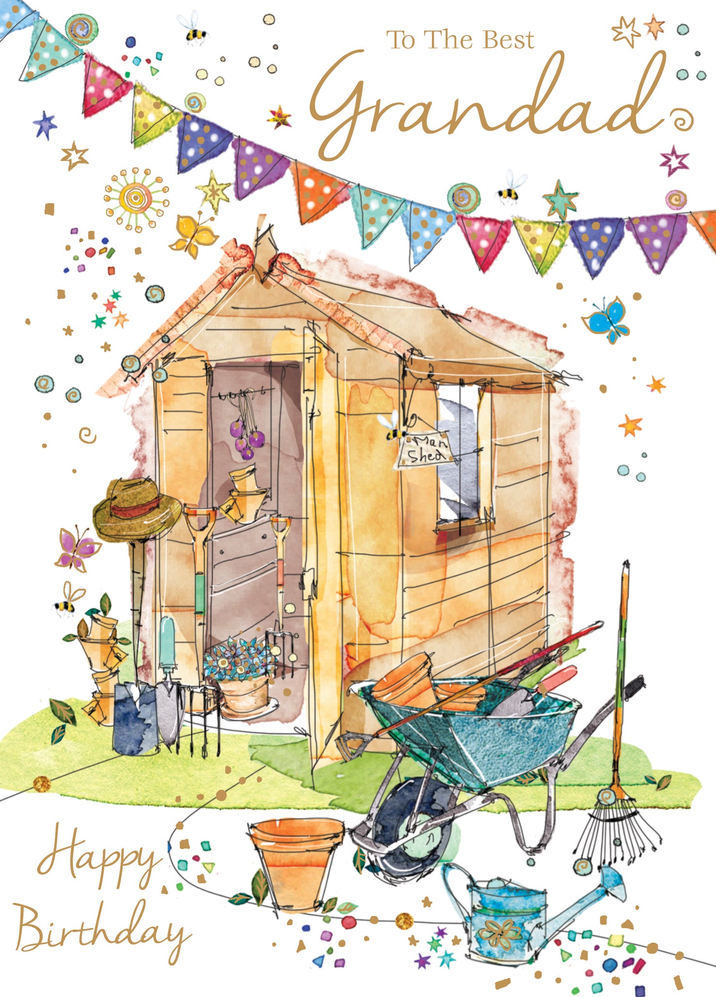 Granddad's Gardening Shade Birthday Card