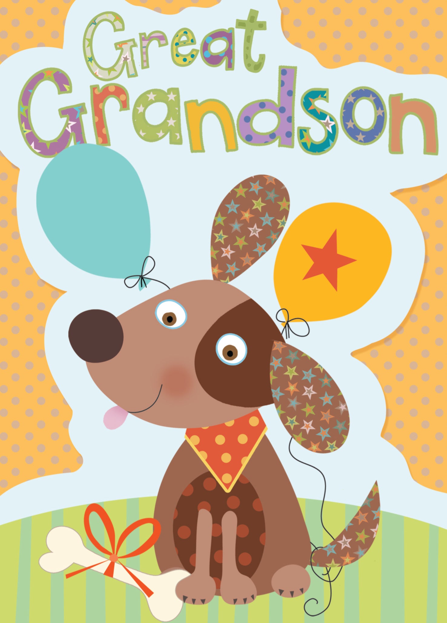 Great Grandson's Doggy Birthday Card