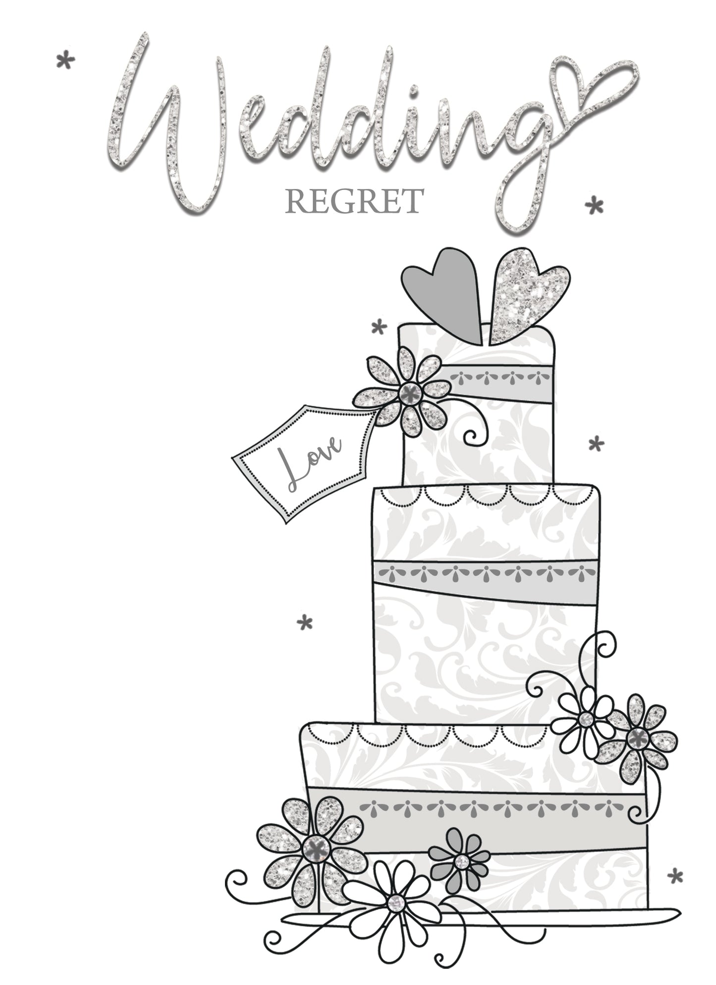 Wedding Grey Regret Card