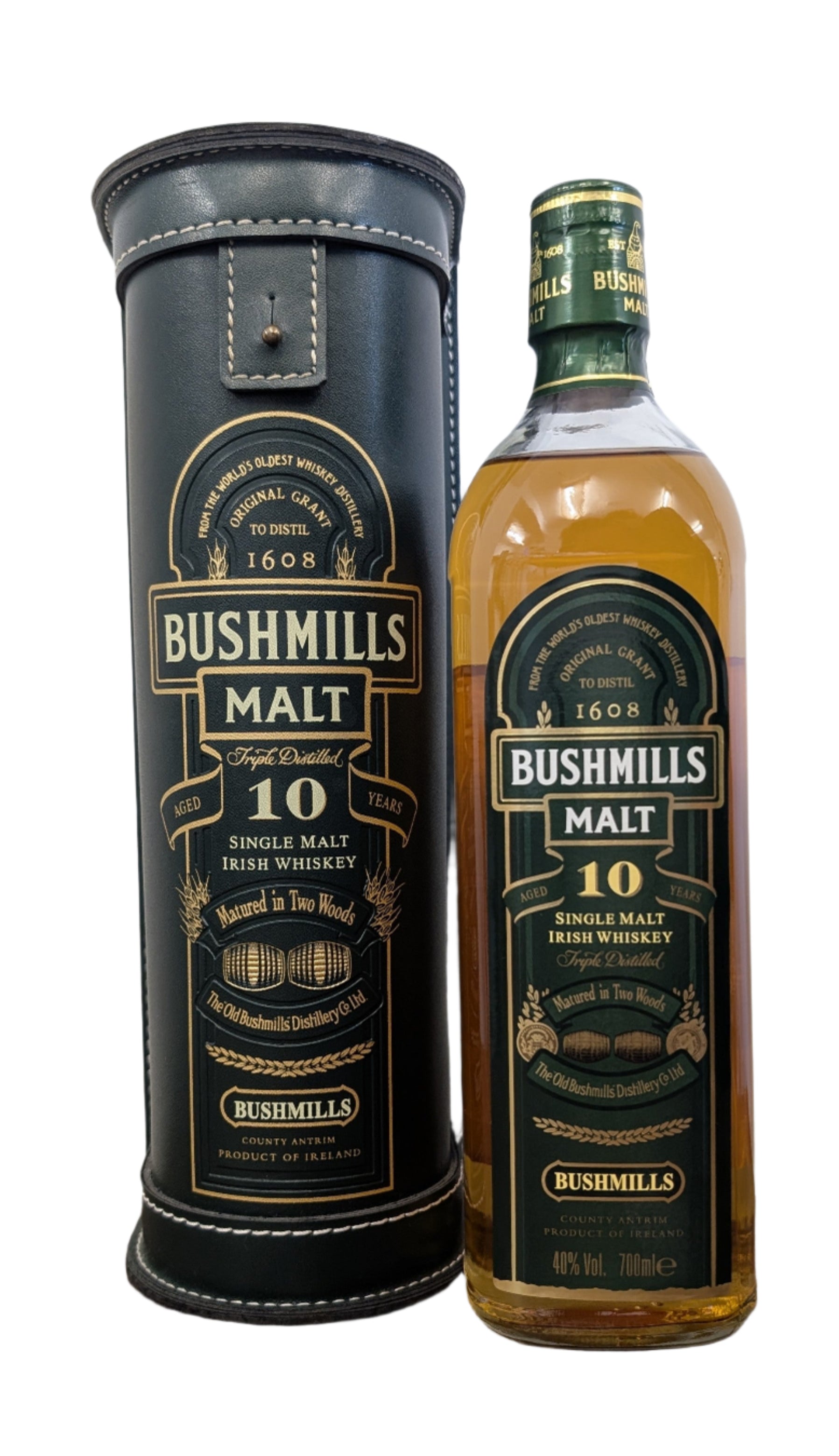 Bushmills 10 Year Old - Leather Gift Tube