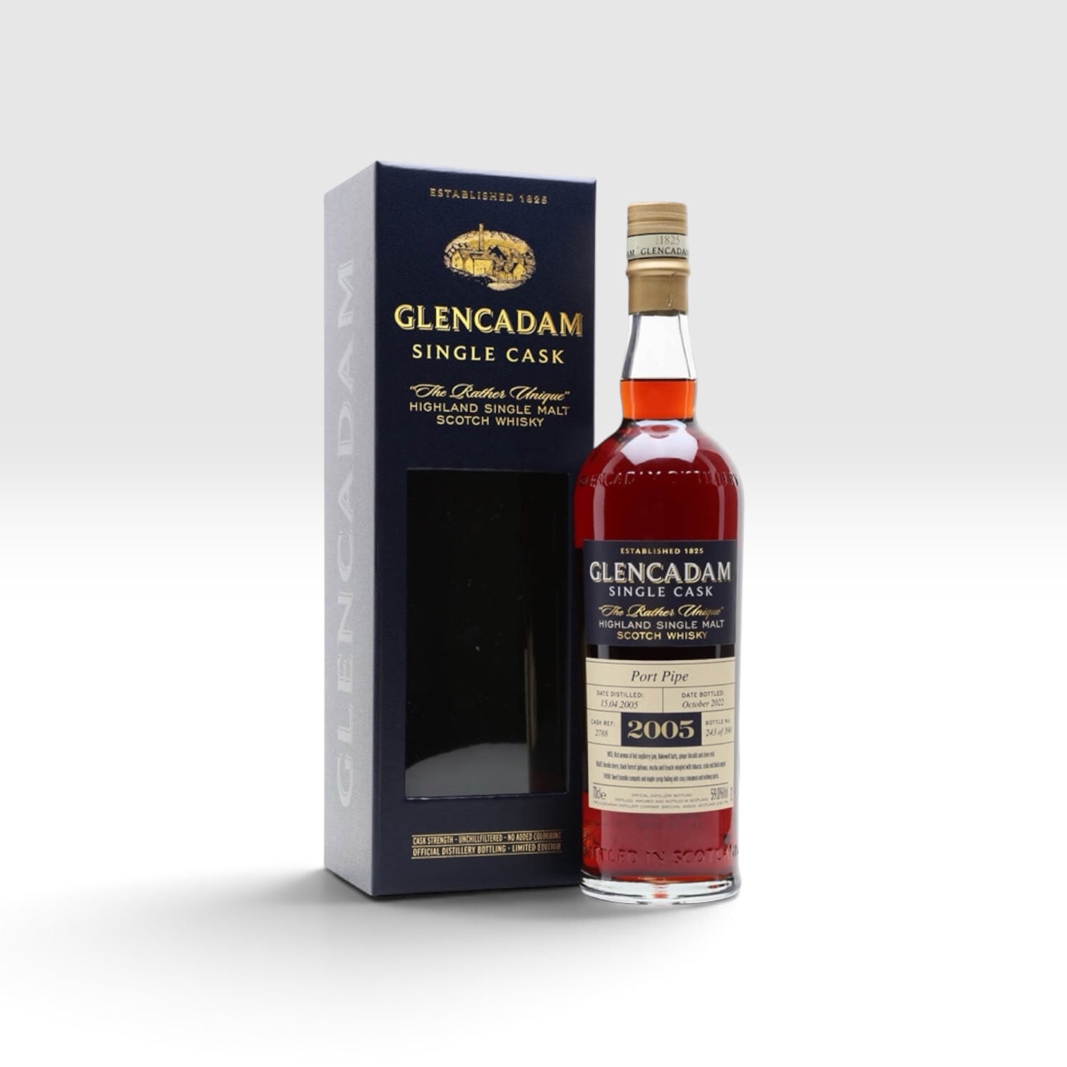 Glencadam 17 Year Old 2005 Port Pipe Single Cask #2788 | 59% | 70cl | 390 Bottles | Highland Single Malt
