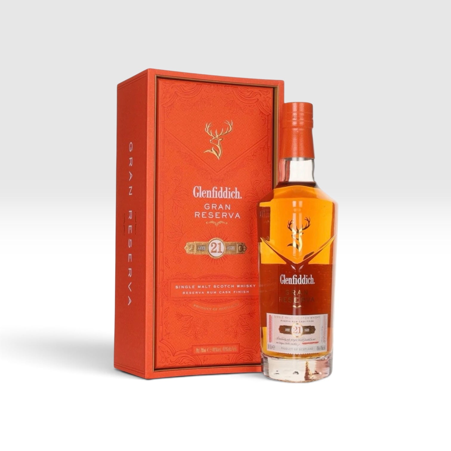 Glenfiddich Gran Reserva 21 Year Old | Rum Cask Finish | 40% | 70cl | Includes Free Leather Hipflask