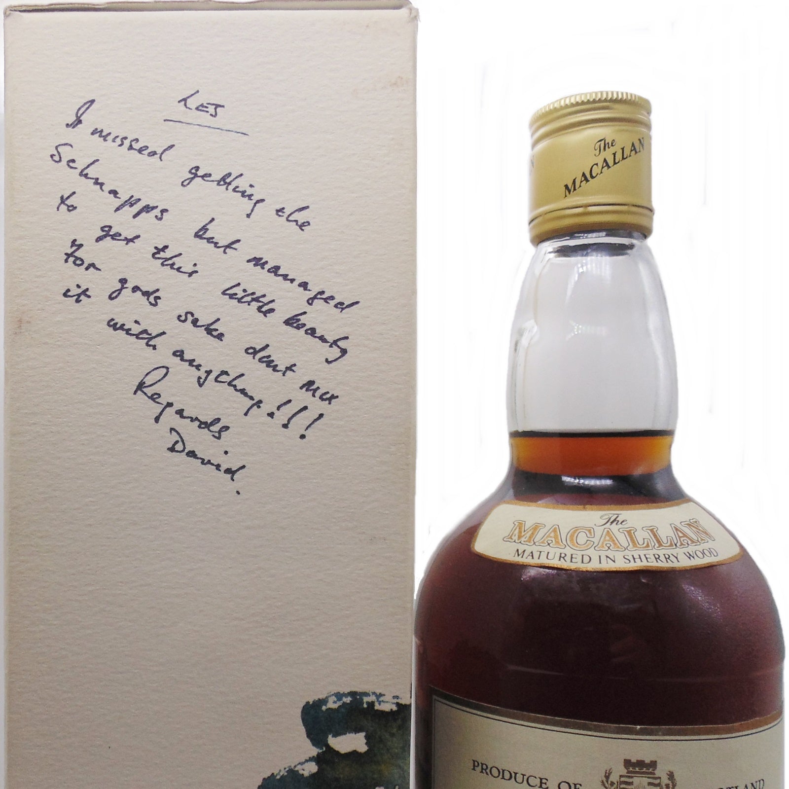 Macallan 12 Year Old  Matured in Sherry Wood Marked Box