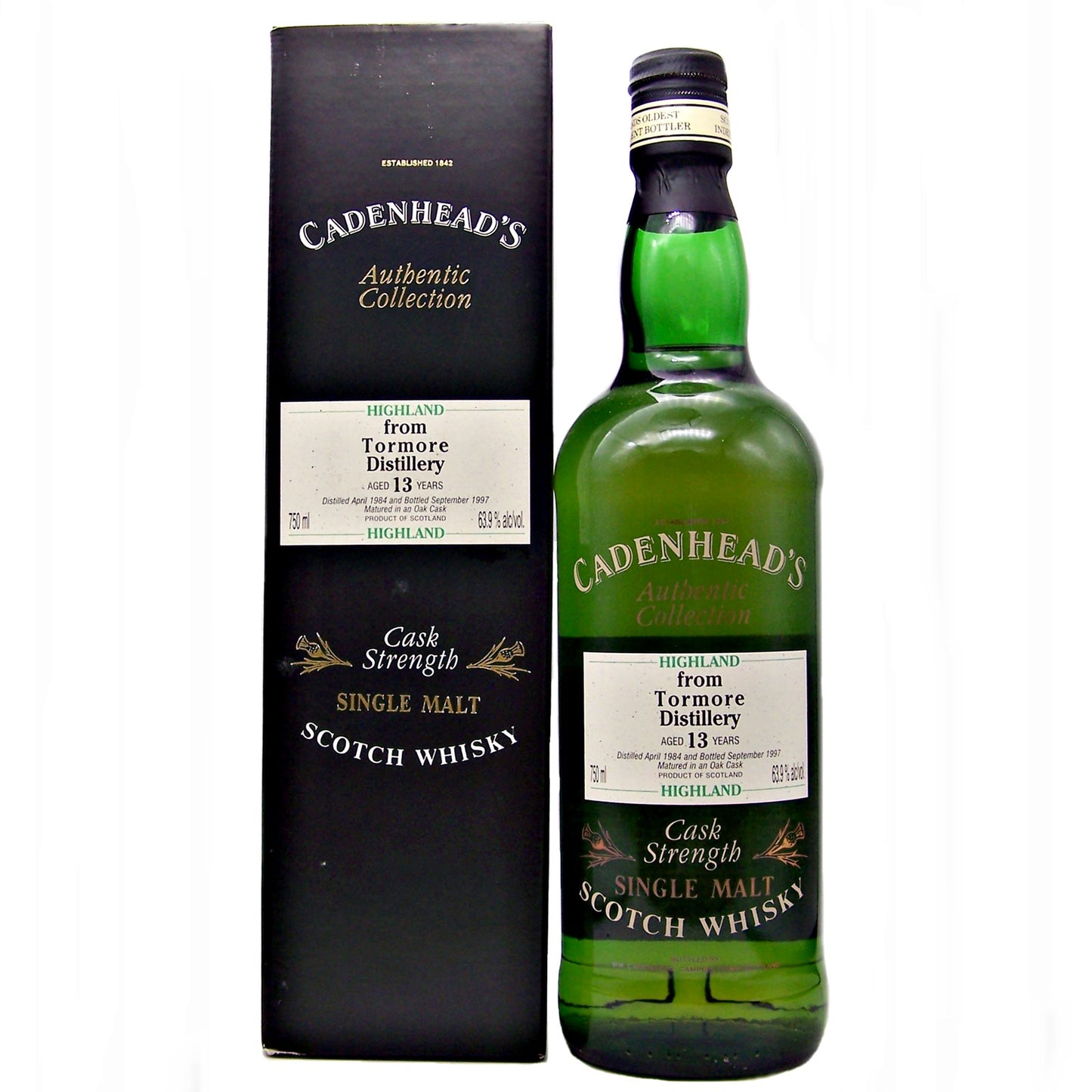 Tormore 13 Year Old Cadenhead's Authentic Collection