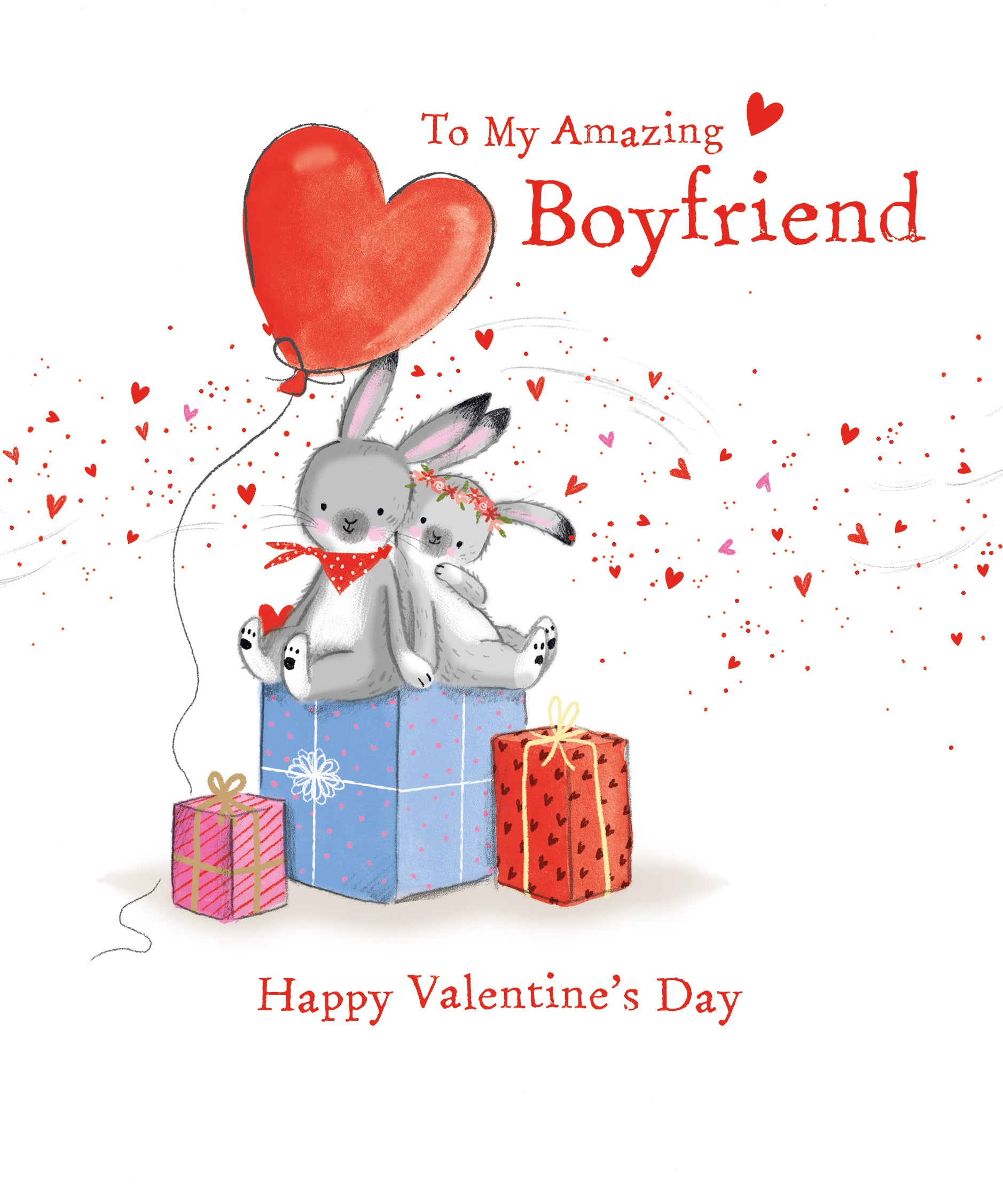Cute Rabbits Valentine's Day Card