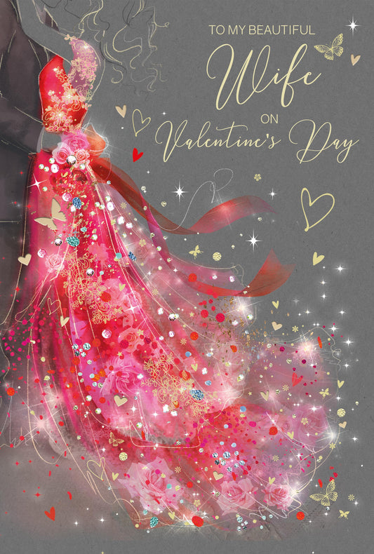 Pink Dress Valentine's Day Card