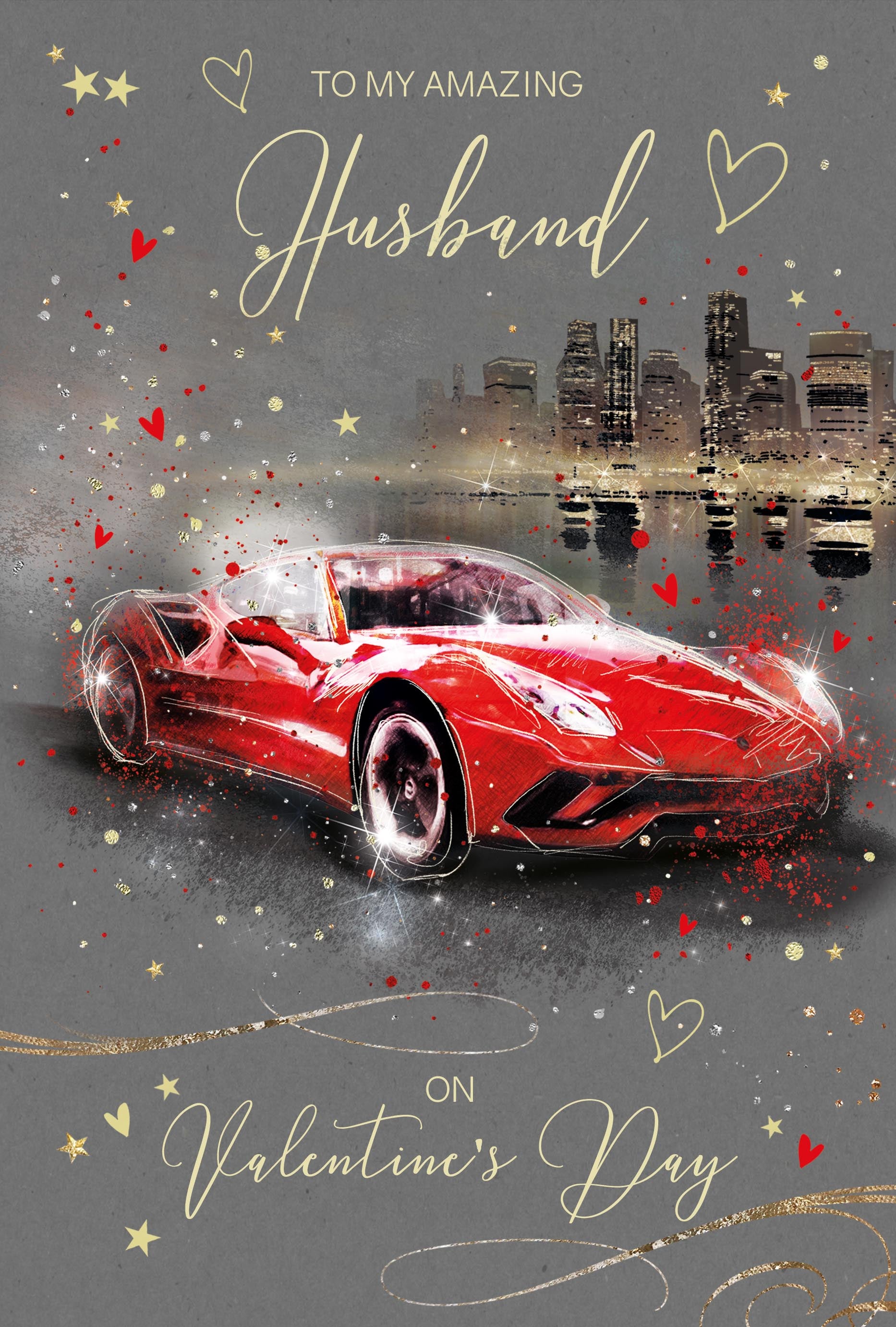 Red Car Valentine's Day Card