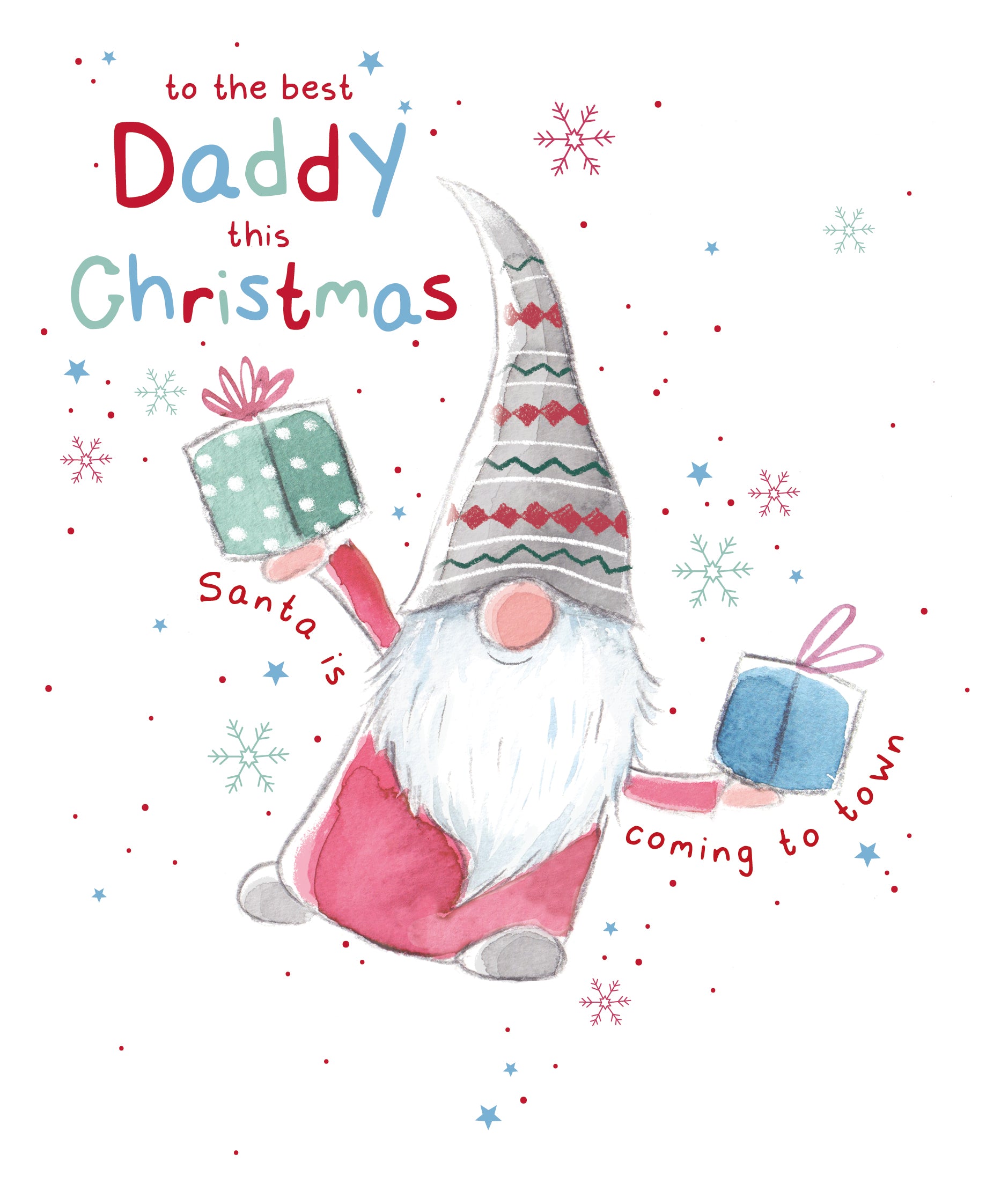 Dads Santa Christmas Card