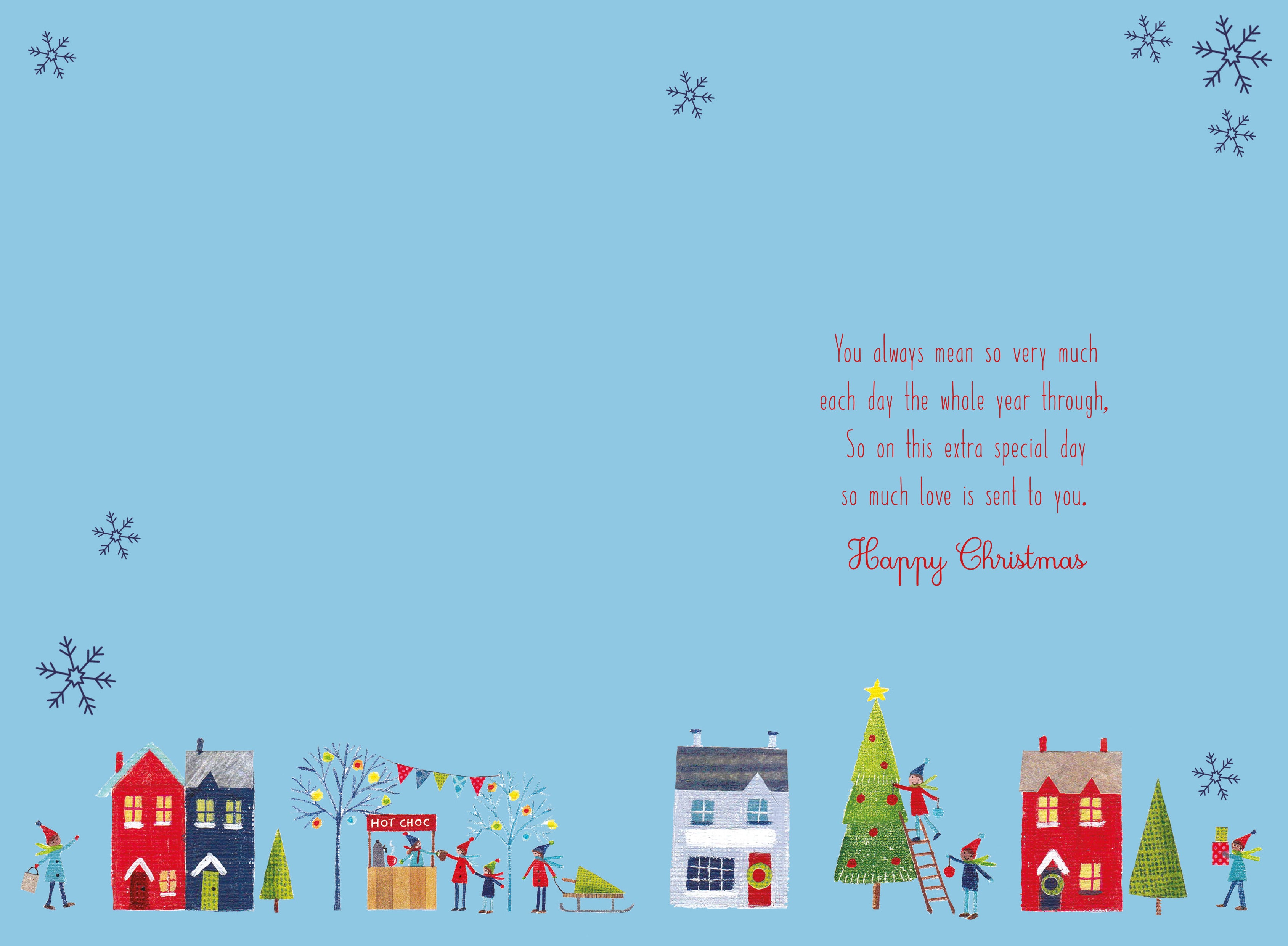 Grandsons Cyan Christmas Card