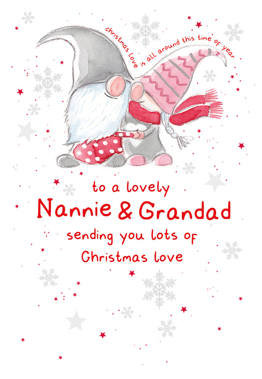 Nannie & Grandsons Pink Christmas Card