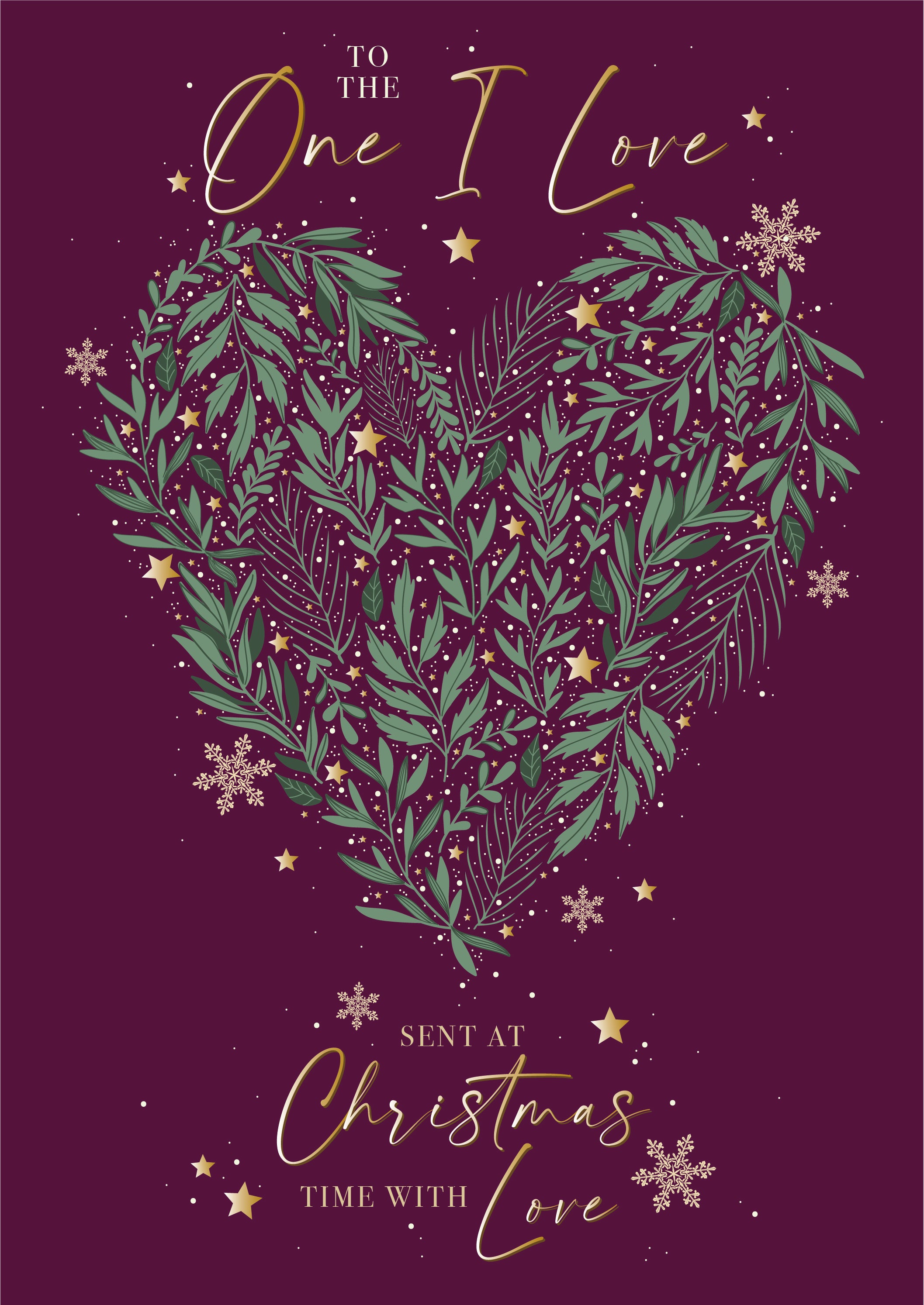 Girl Magenta Christmas Card