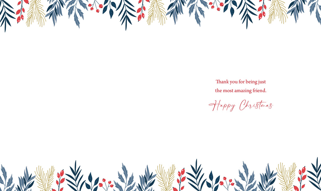 Friends Red Christmas Card