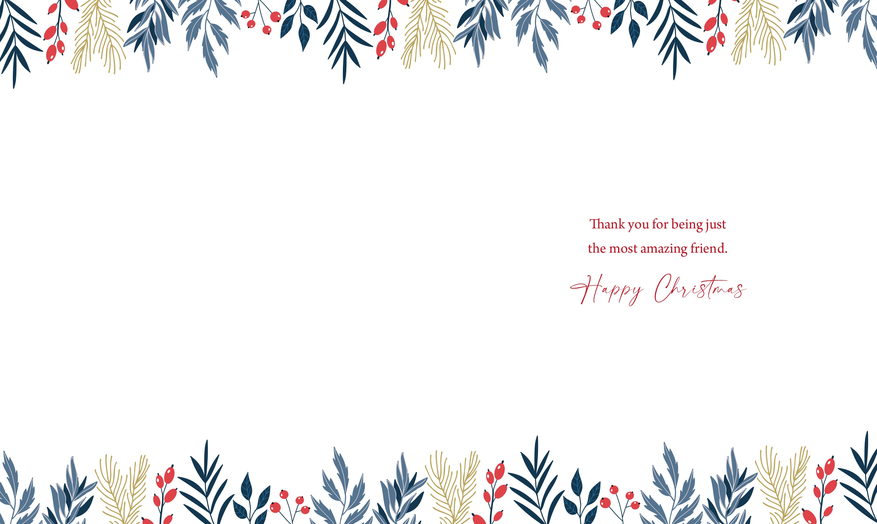 Friends Red Christmas Card