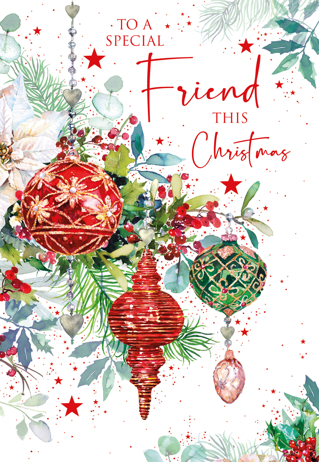 Friends Red Christmas Card