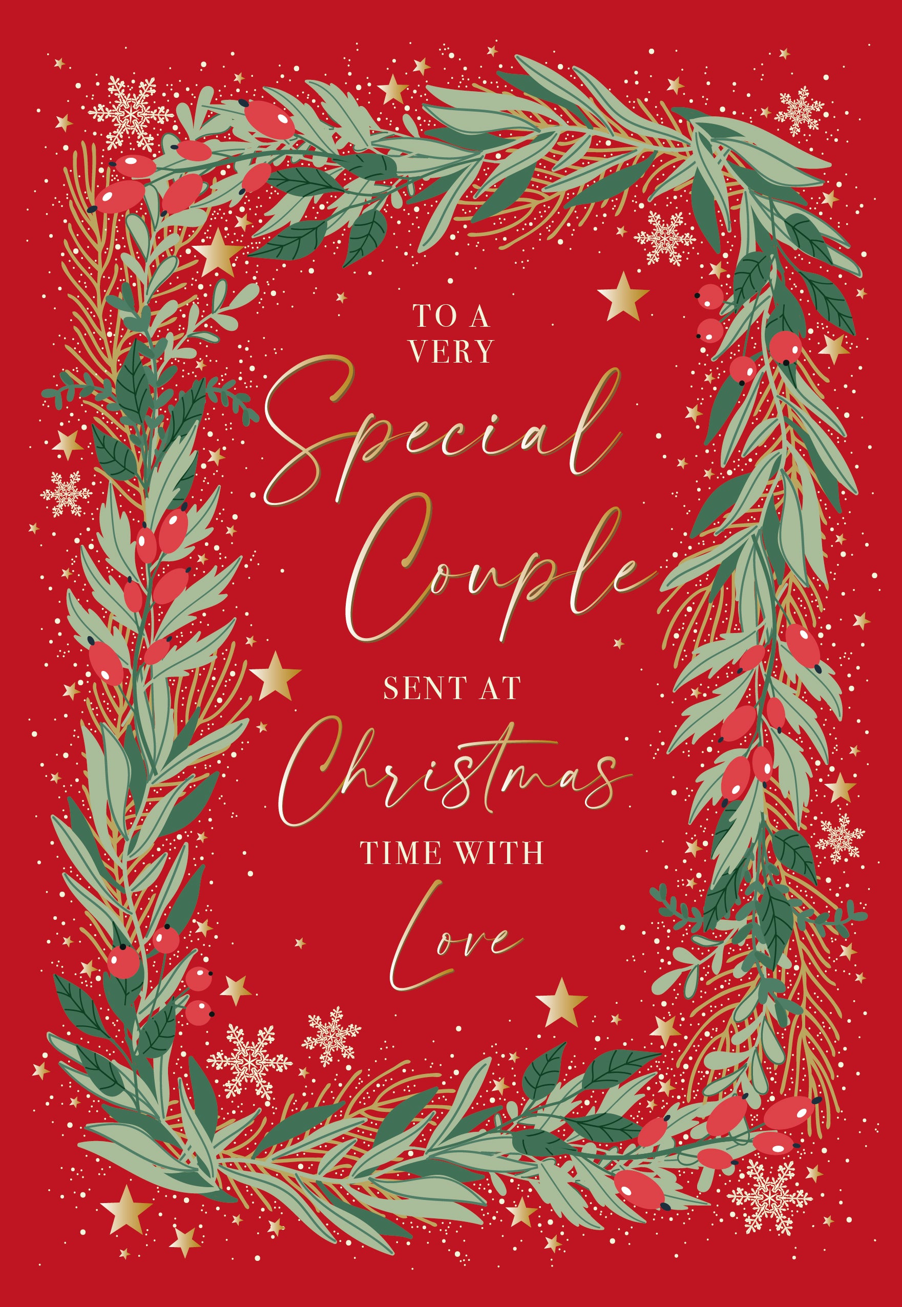 Couple Red Christmas Card