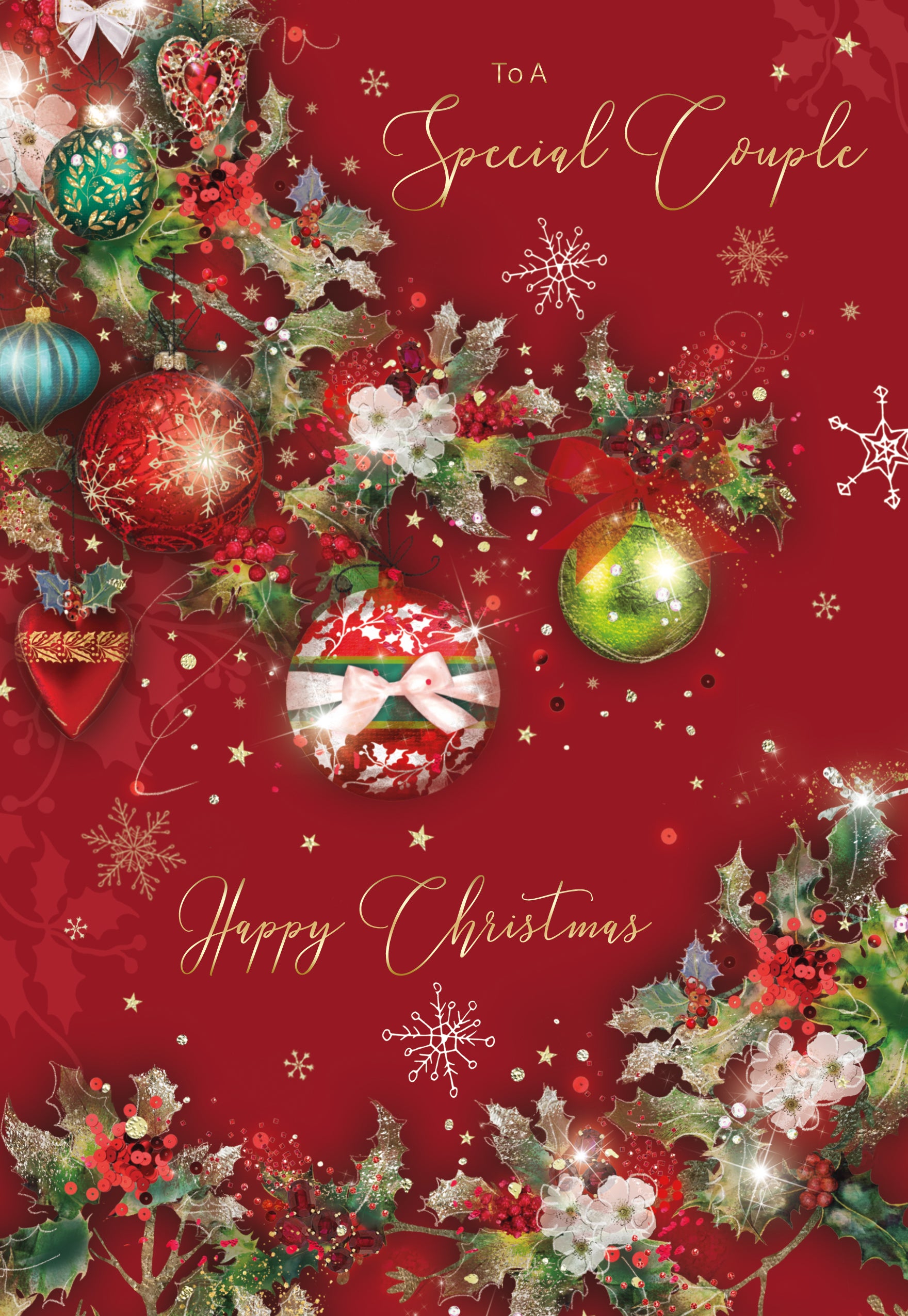 Couple Red Christmas Card