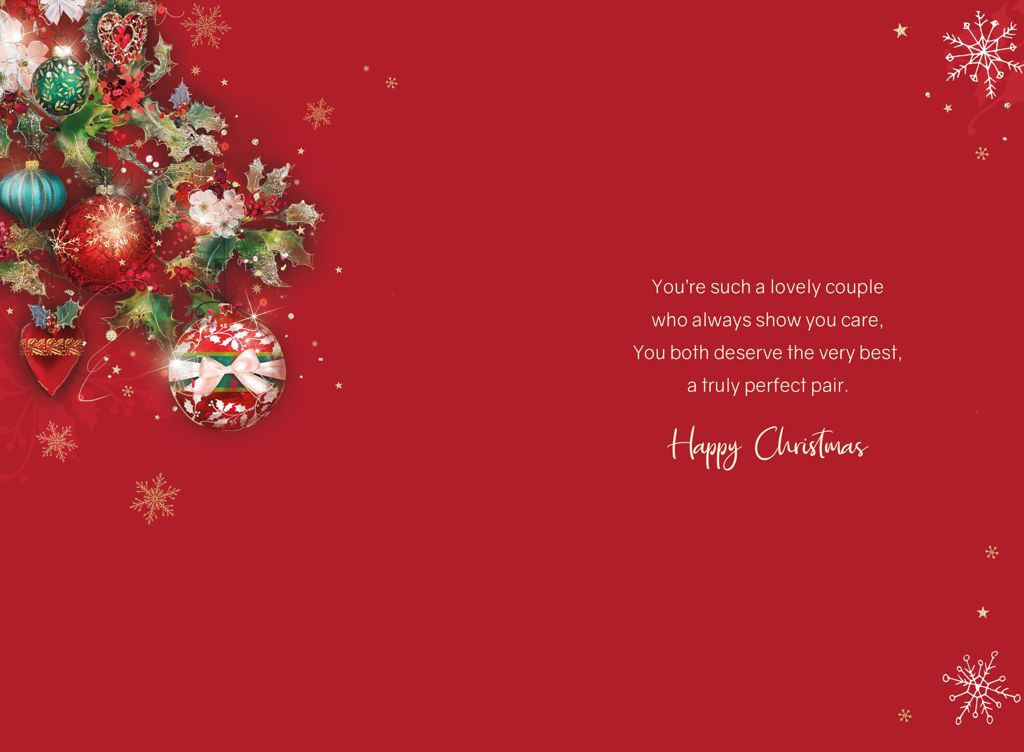 Couple Red Christmas Card