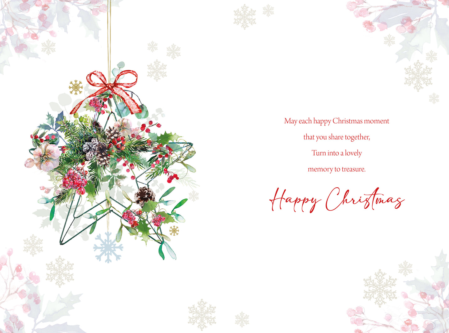 Couple Flower Christmas Card