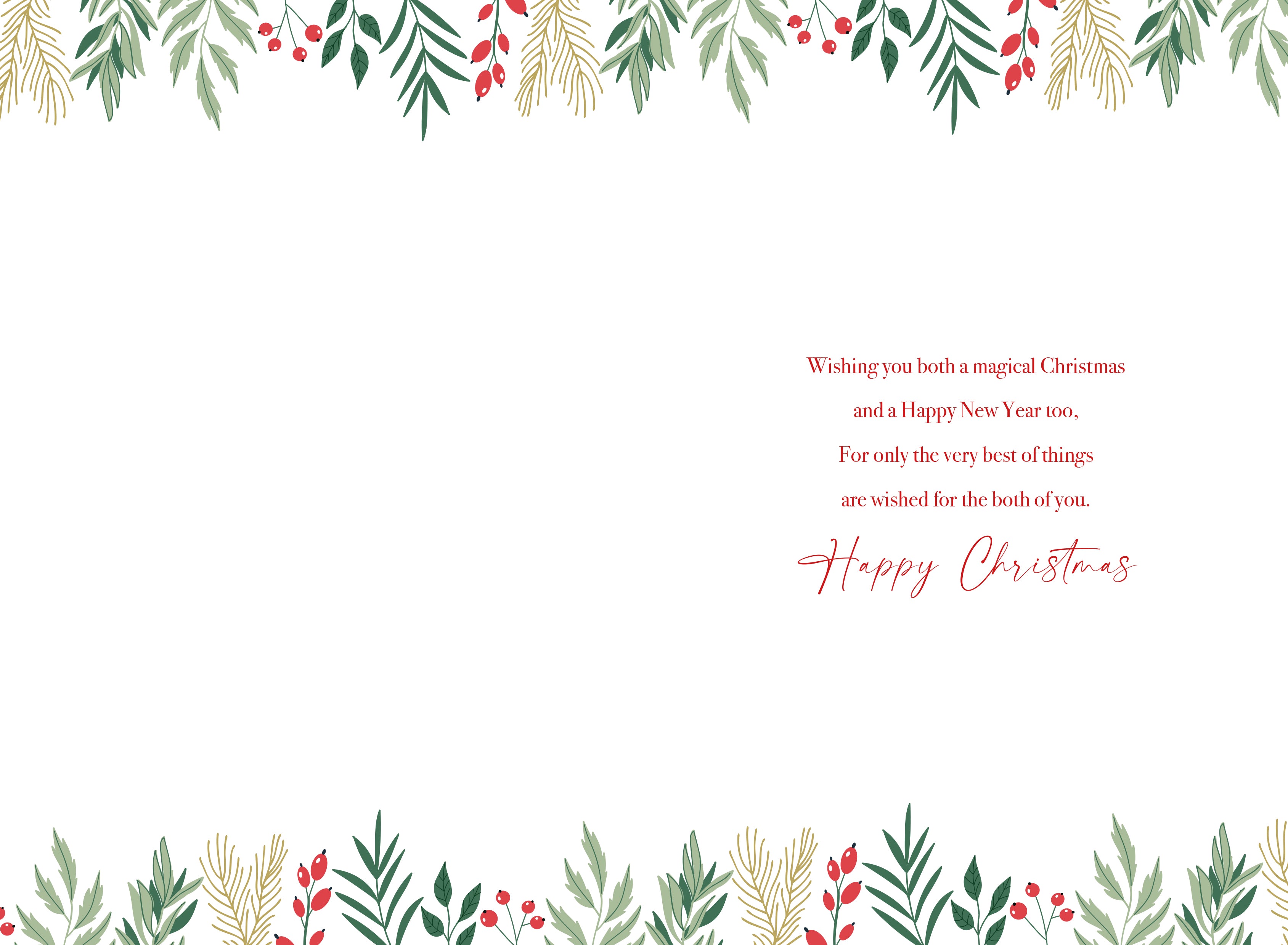 Couple Flower Christmas Card