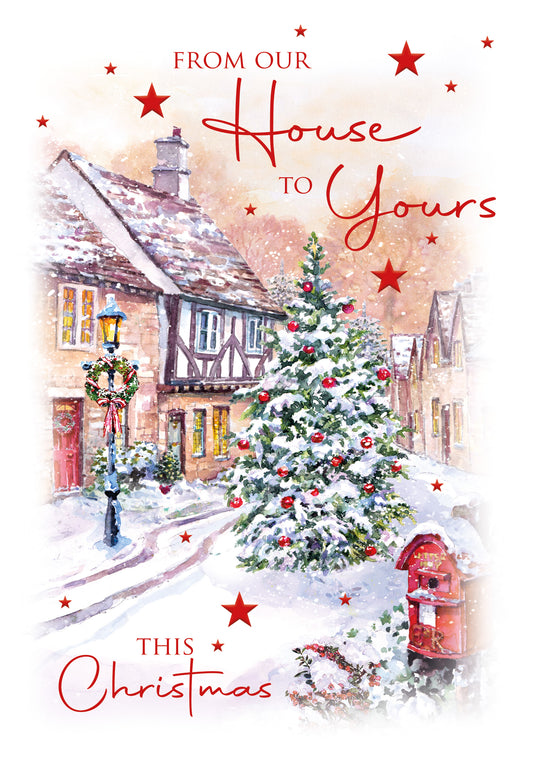 Neighbour Red Star Christmas Card