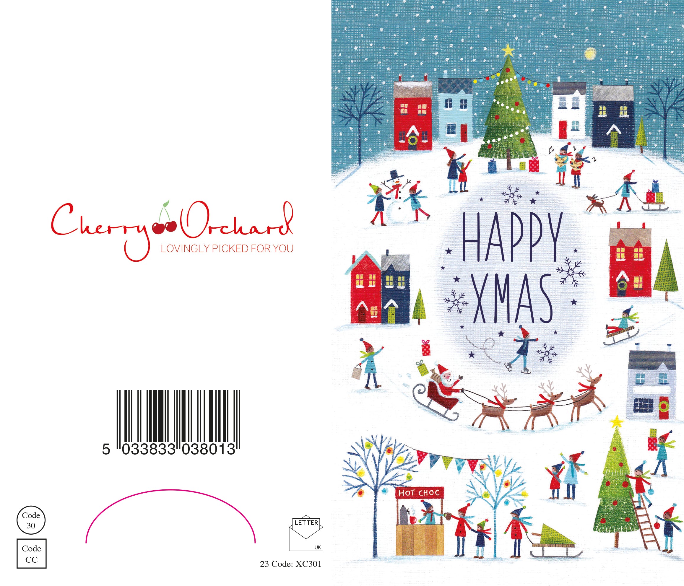 Happy Snowy Village Christmas Card