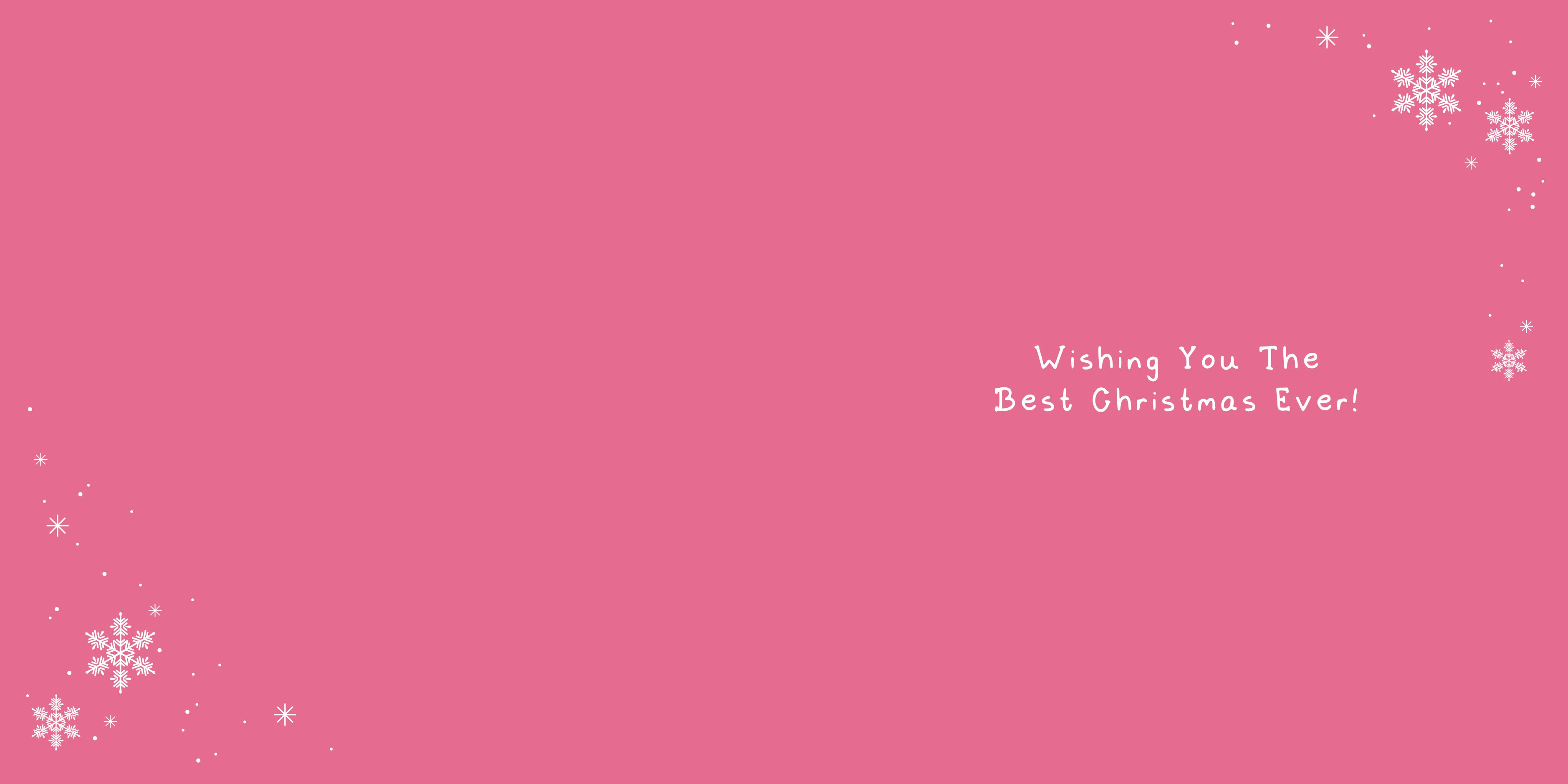 Girls Pink Christmas Card