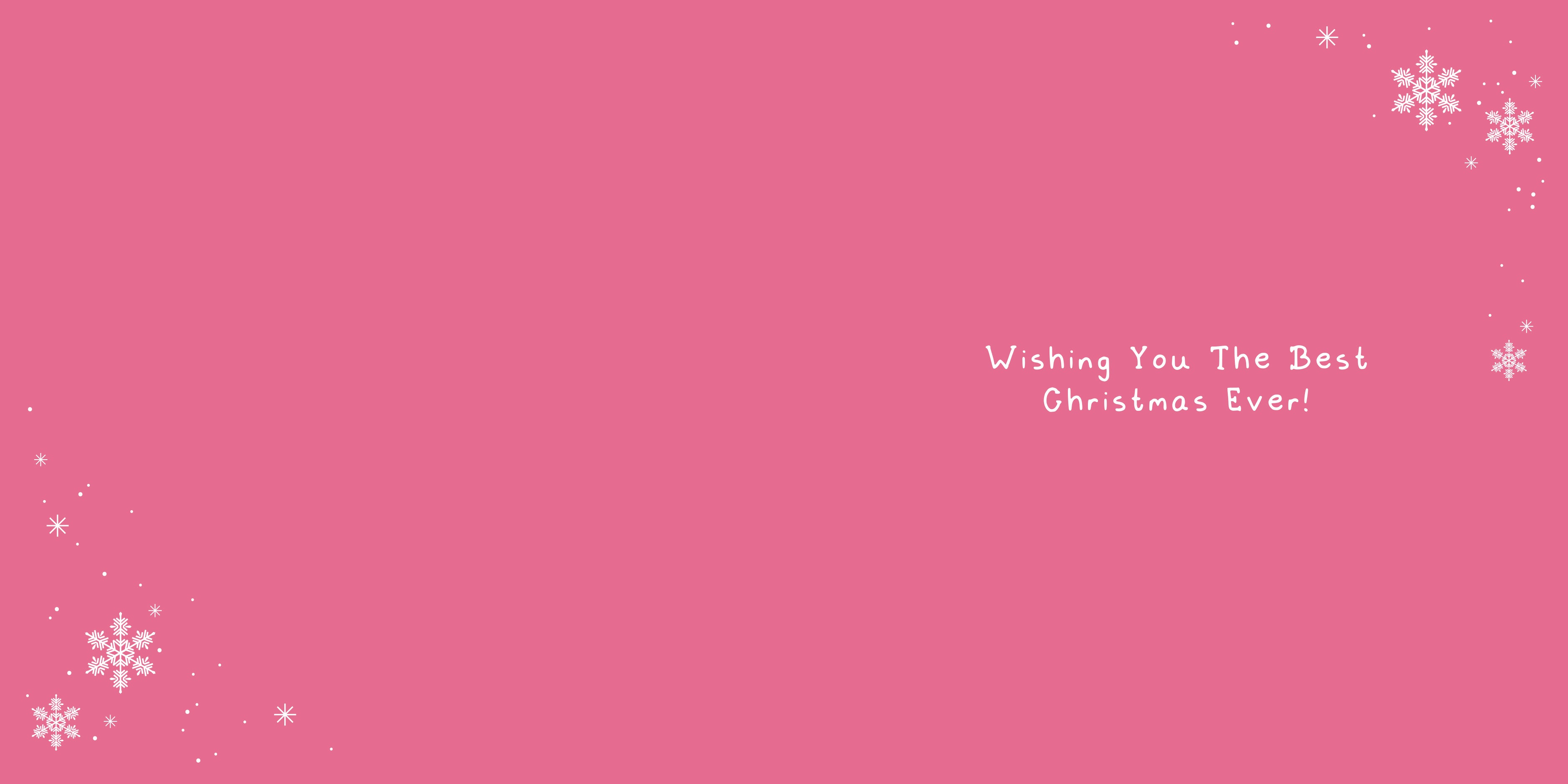 Girls Pink Christmas Card