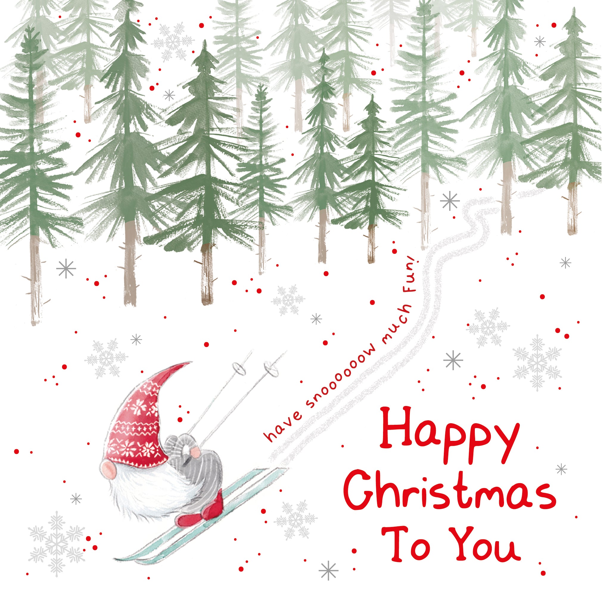 Boys Pine Tree Christmas Card