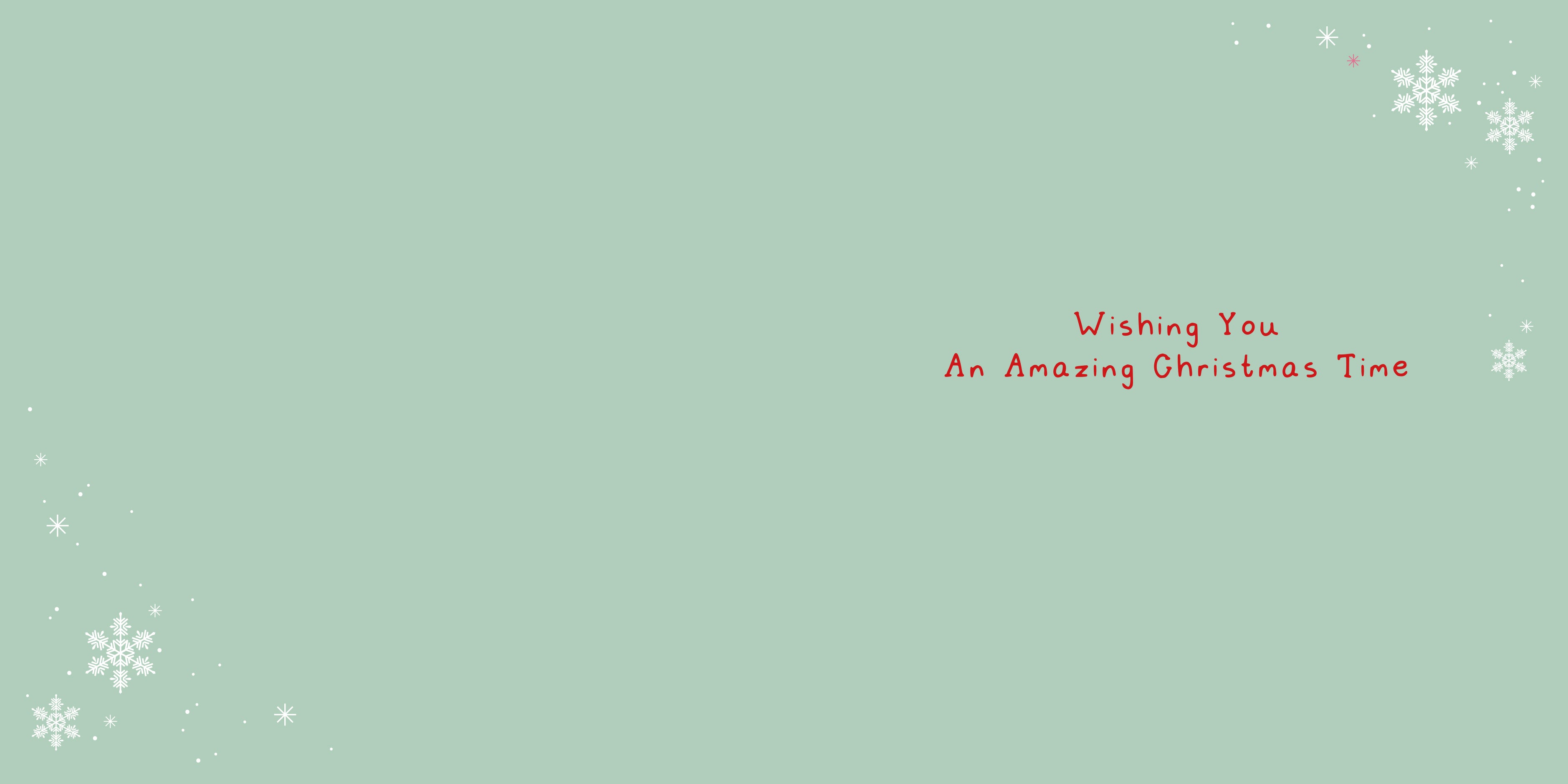 Tealish Green Christmas Card