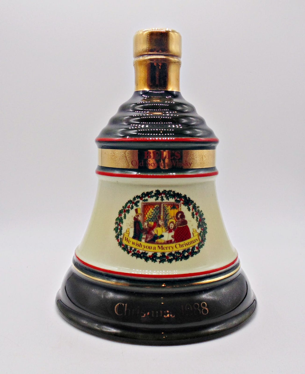 Bell's Christmas 1988 Porcelain Decanter