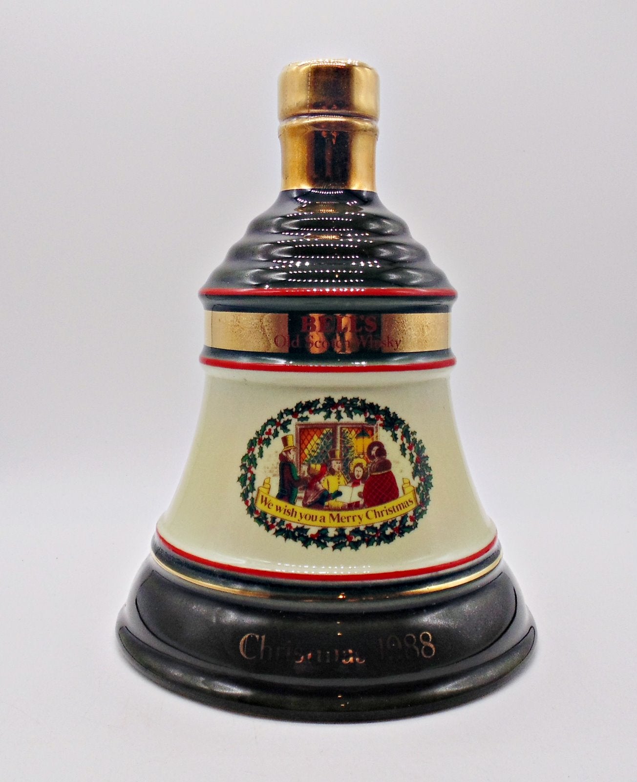 Bell's Christmas 1988 Porcelain Decanter