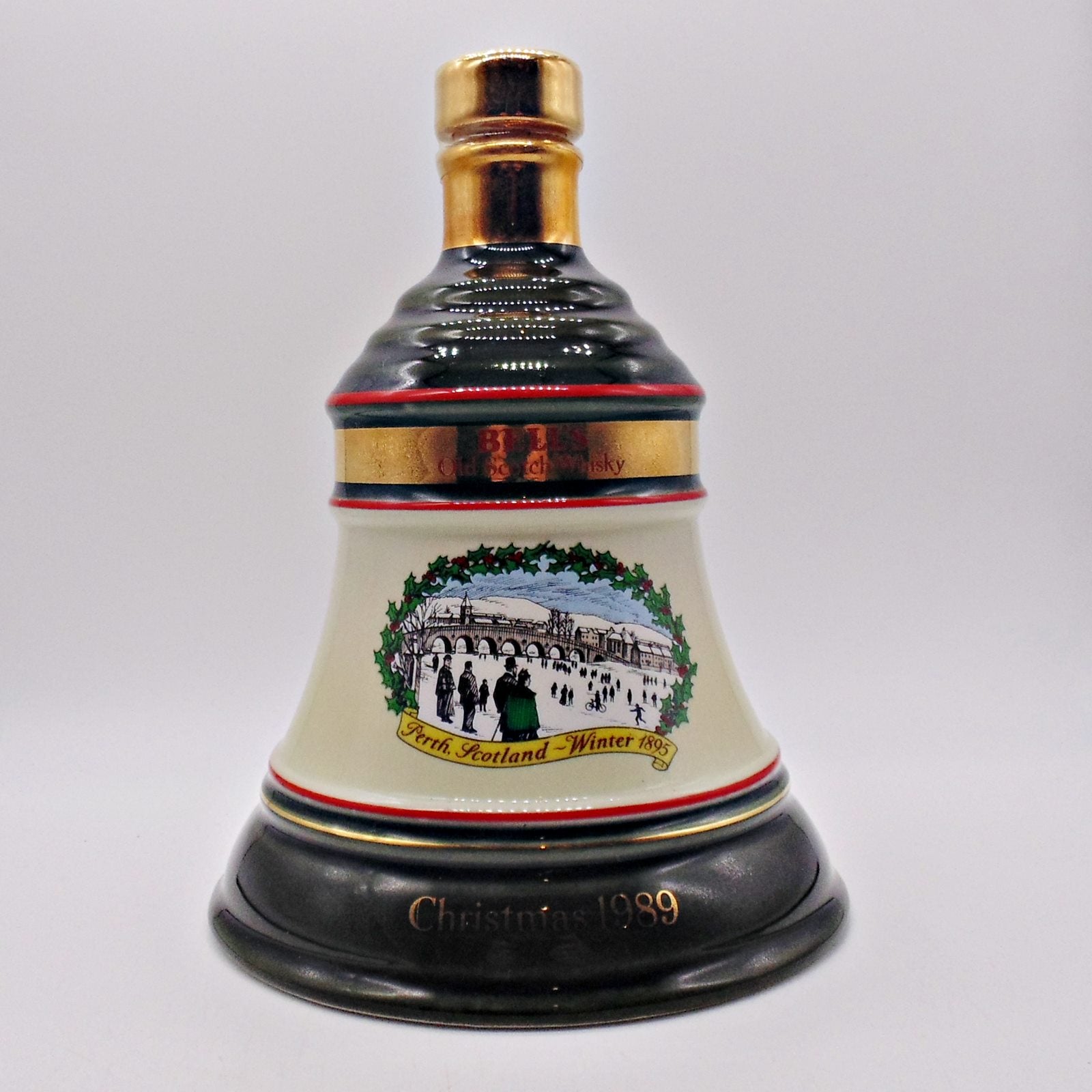 Bell's Christmas 1989 Porcelain Decanter