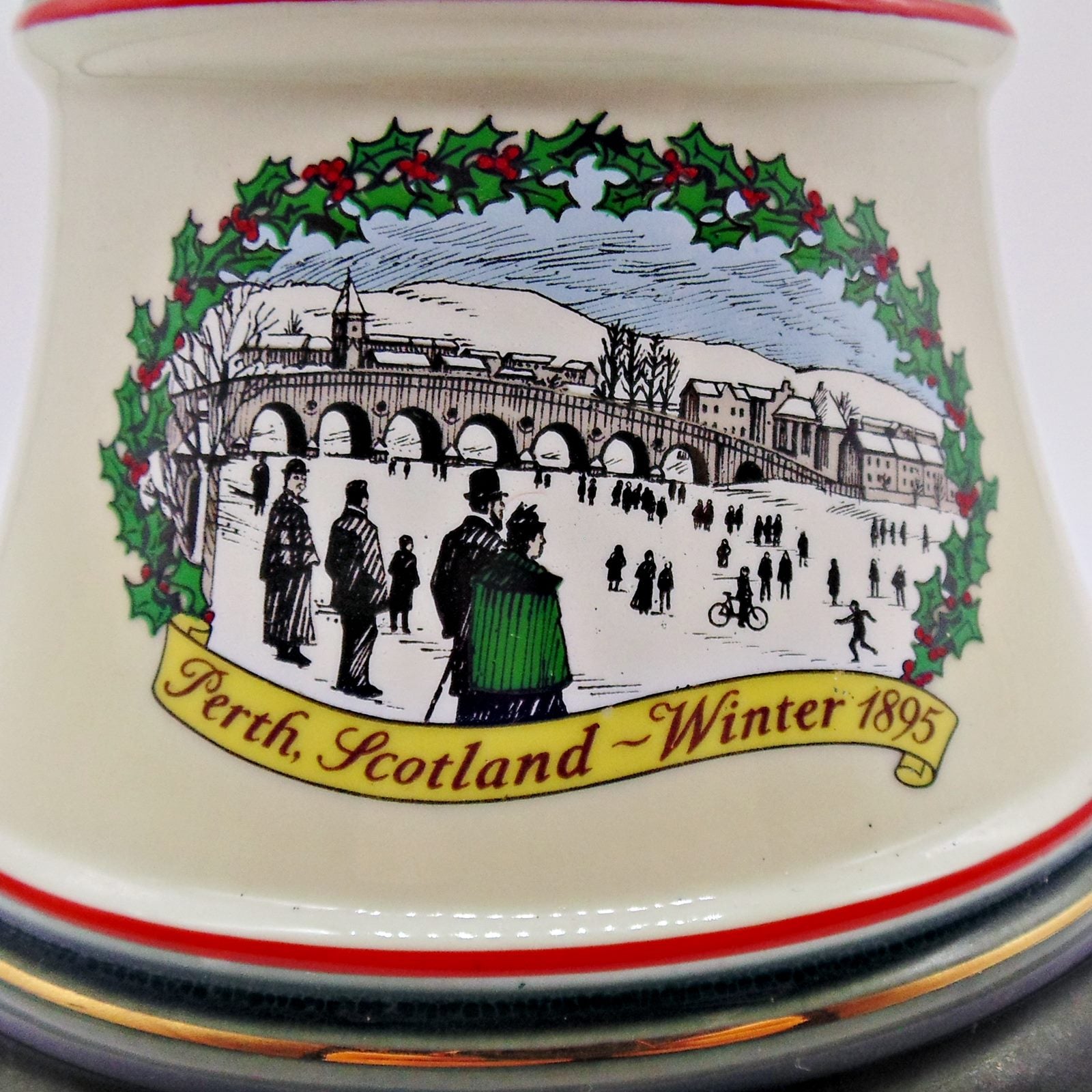 Bell's Christmas 1989 Porcelain Decanter