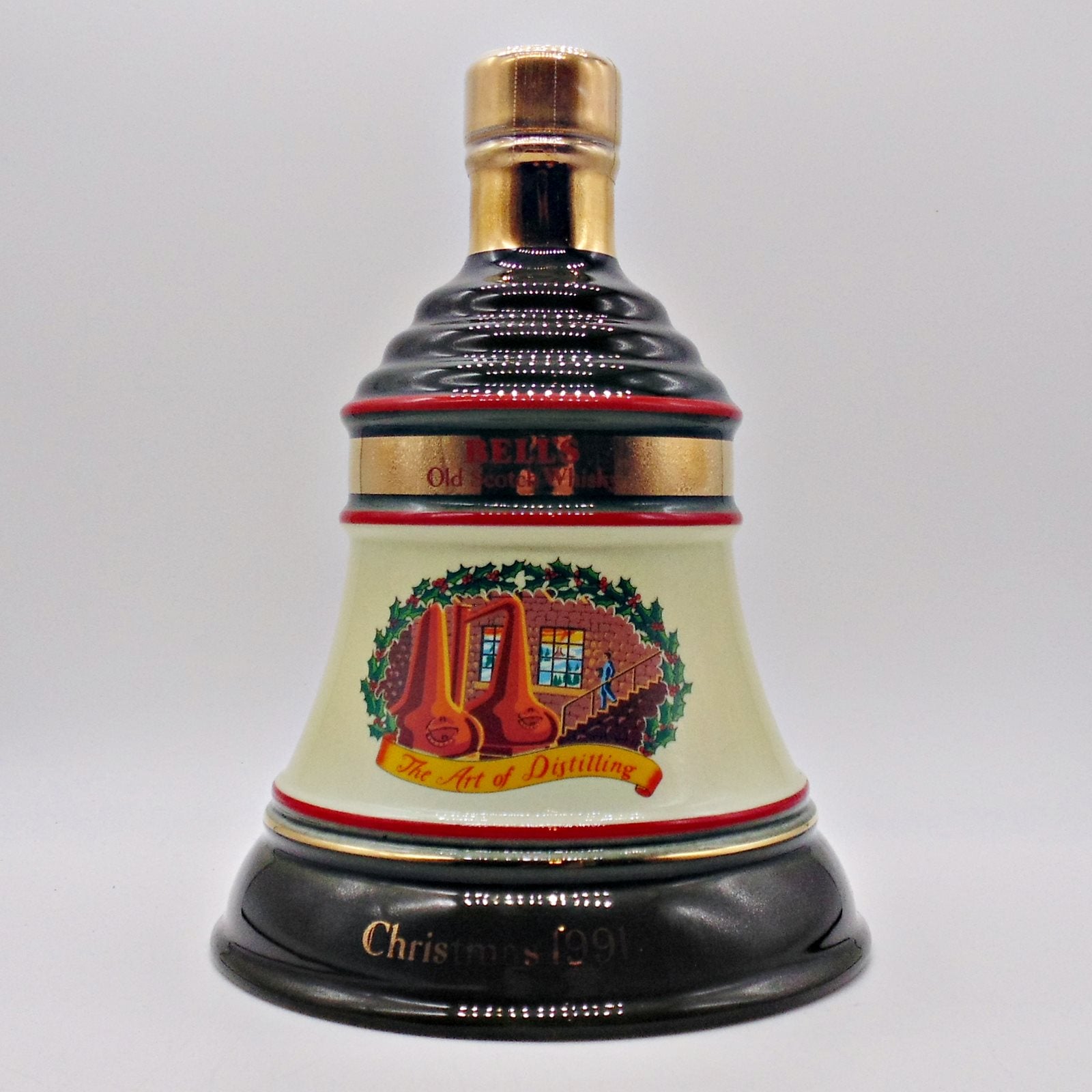 Bell's Christmas 1991  Porcelain Decanter