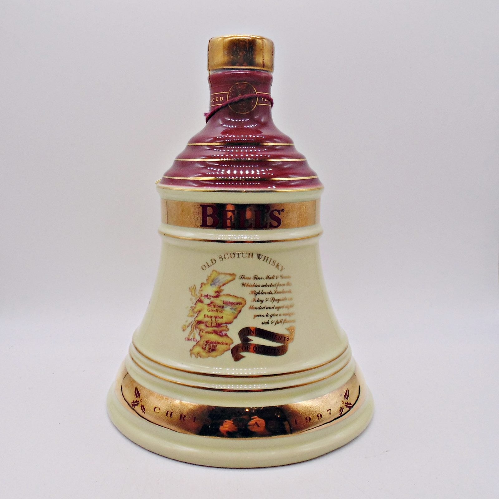 Bell's Christmas 1997 Porcelain Decanter