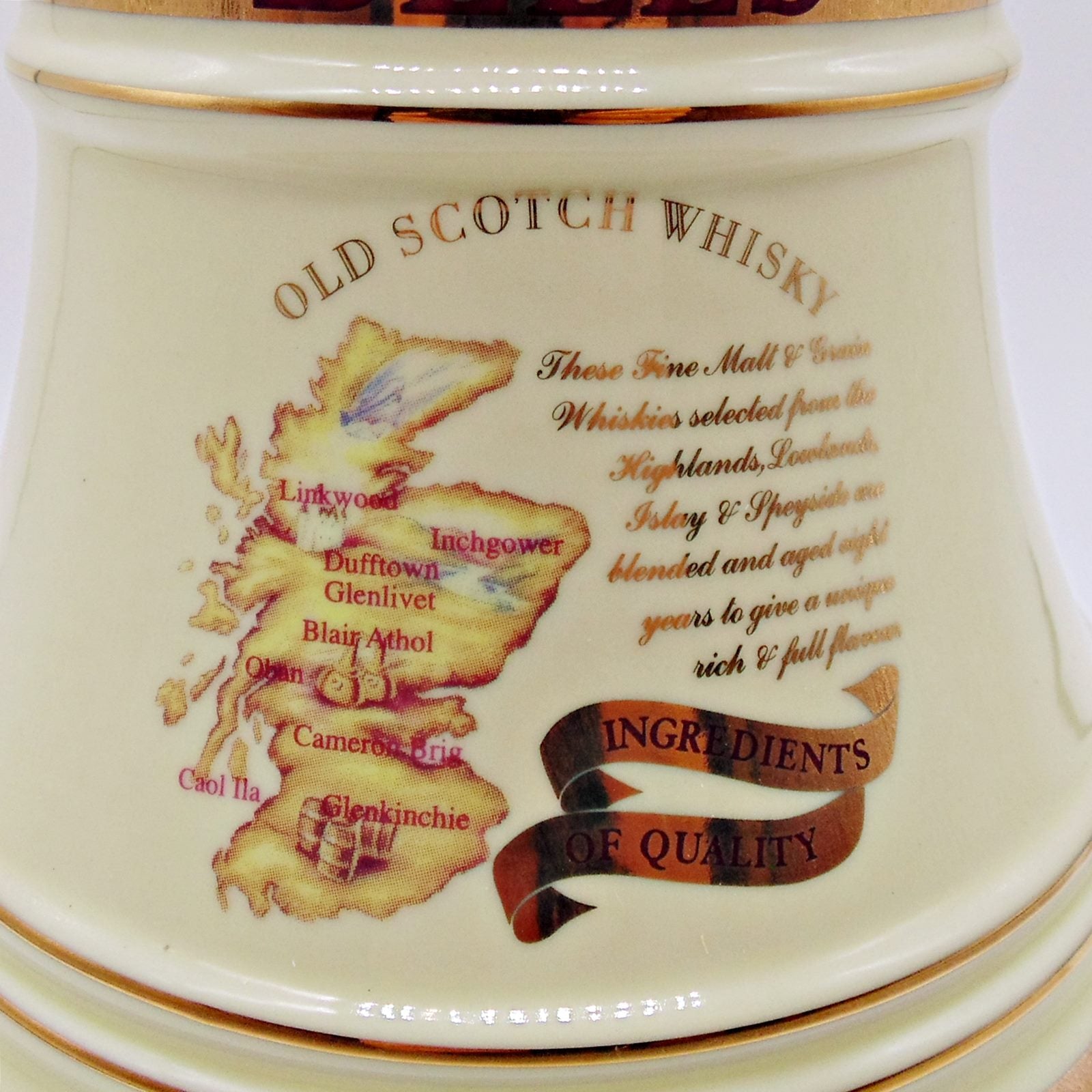 Bell's Christmas 1997 Porcelain Decanter