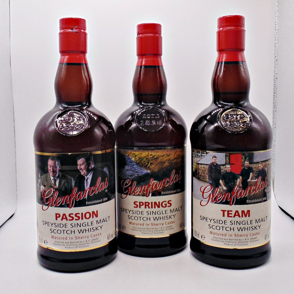 Glenfarclas Trilogy Springs, Team and Passion Set of 3