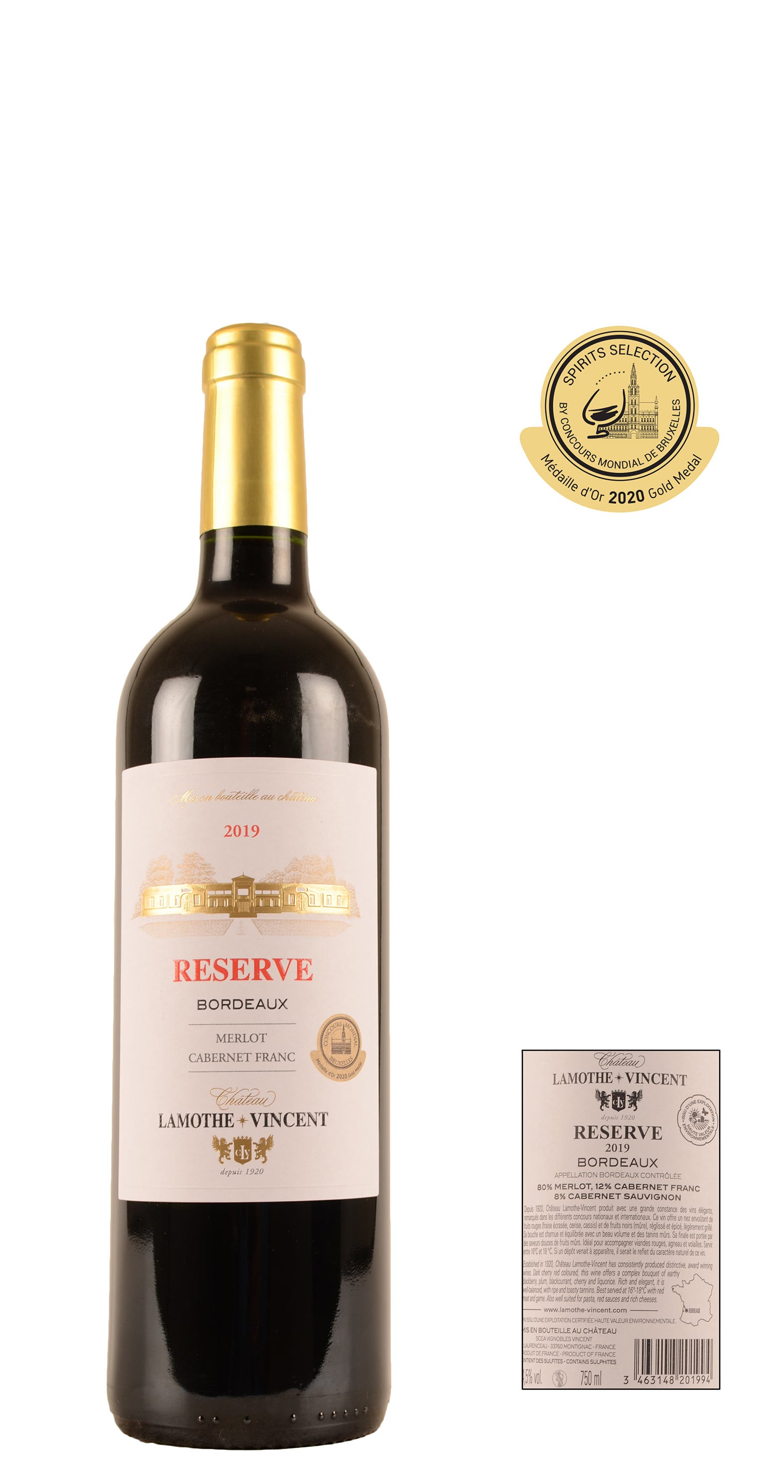 Château Lamothe-Vincent Bordeaux Reserve Merlot 2019